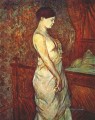 poupoule in chemise by her bed Toulouse Lautrec Henri de